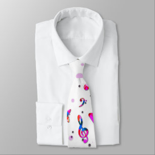 Dancing Colourful Music Tie