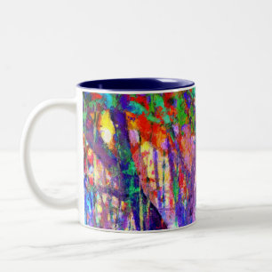 Dancing Colours Artistic Two-Tone Coffee Mug
