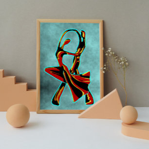 Dancing couple photo print