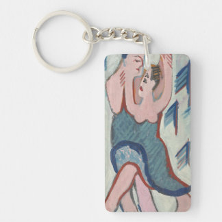 Dancing Couple Romantic Art Acrylic Key Ring