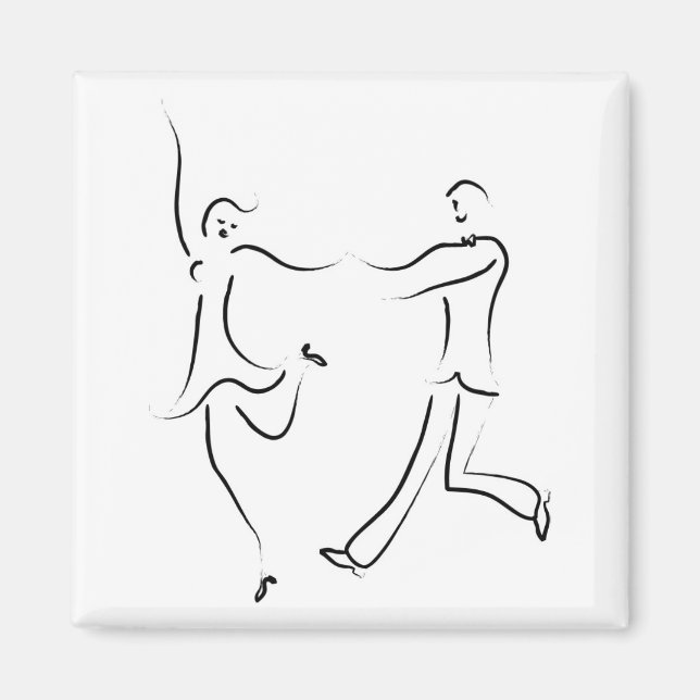 Dancing Couple Sketch Magnet (Front)