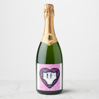 Dancing Couple Sparkling Wine Label