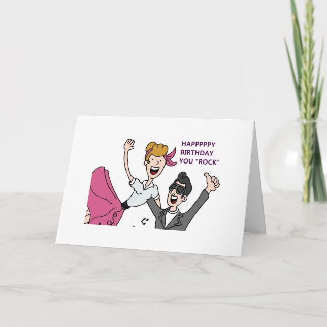 DANCING COUPLE-YOU ROCK MY WHOLE WORLD-BIRTHDAY CARD (Front)