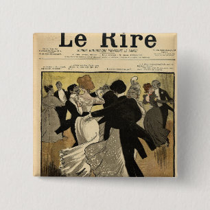 Dancing Couples 15 Cm Square Badge