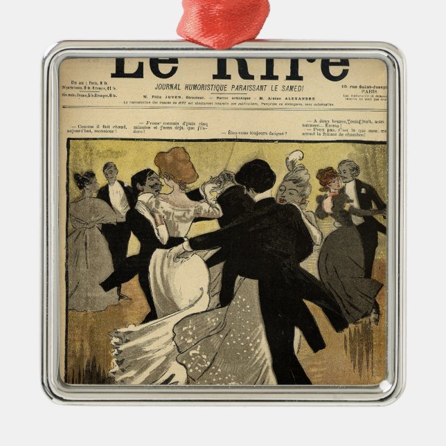 Dancing Couples Metal Tree Decoration (Front)