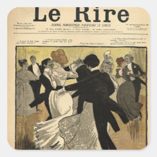 Dancing Couples Square Sticker