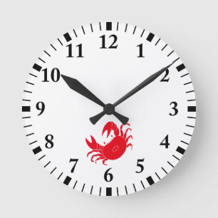 dancing crab round clock