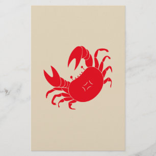 Dancing crab stationery