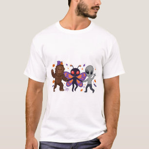 Dancing Cryptids — Cute Halloween Sticker Set T-Shirt