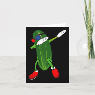 Dancing Cucumber Pickle Lover Cute Funny  Card