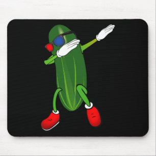 Dancing Cucumber Pickle Lover Cute Funny Mouse Pad