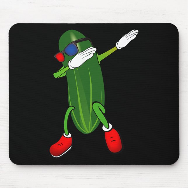 Dancing Cucumber Pickle Lover Cute Funny  Mouse Pad (Front)