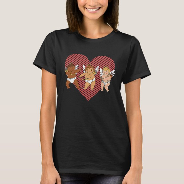 Dancing Cupids Dance Challenge Valentine's Day Cou T-Shirt (Front)