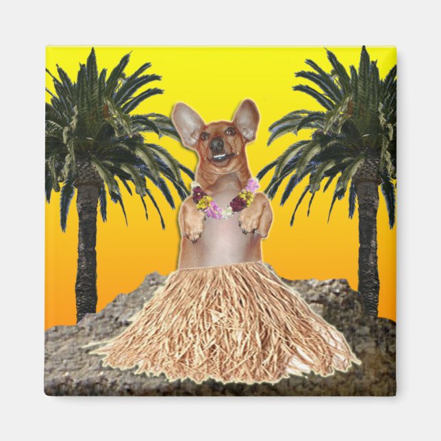 Dancing Dachshund Magnet (Front)