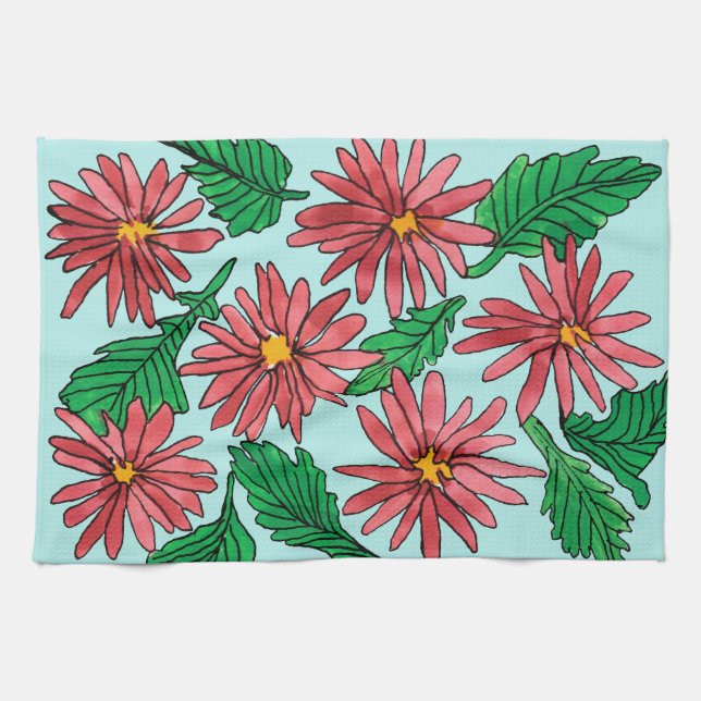 Dancing Daisies Tea Towel (Horizontal)