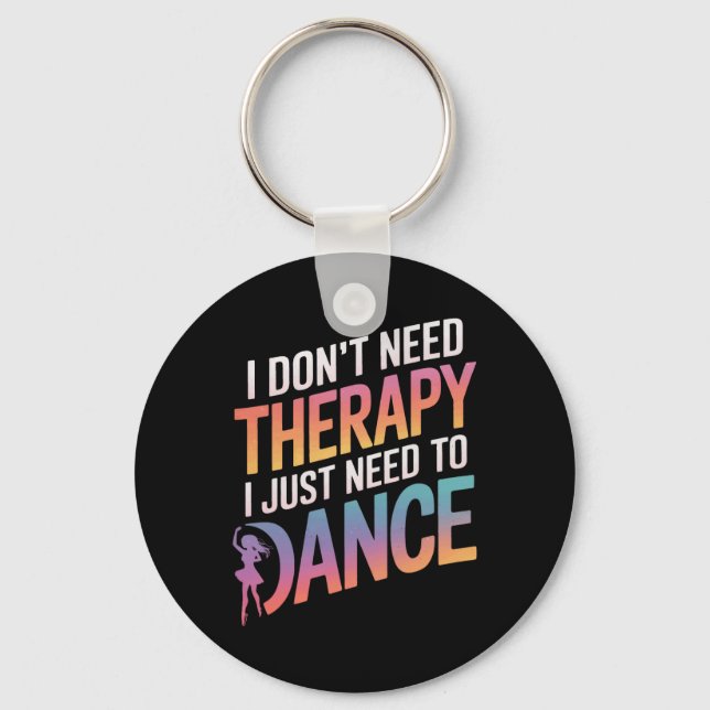 Dancing Dancer Dance Uni-adult Dance Modern Black  Key Ring (Front)