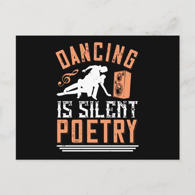 Dancing - Dancing Is Silent Poetry Postcard (Front)