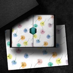 Dancing Dandelions   Watercolor Floral Pattern Tissue Paper