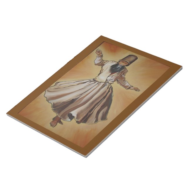Dancing Dervish Ottoman Dynasty Art Notepad (Angled)