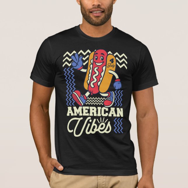 Dancing Dog - American Vibes 4th of July Tee (Front)