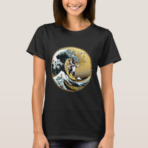Dancing Dog Surf Board Great Wave Surfing - Boston T-Shirt