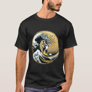 Dancing Dog Surf Board Great Wave Surfing - Boston T-Shirt
