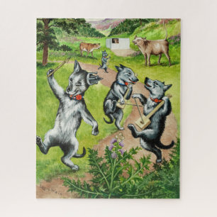 Dancing Dogs by Louis Wain Jigsaw Puzzle