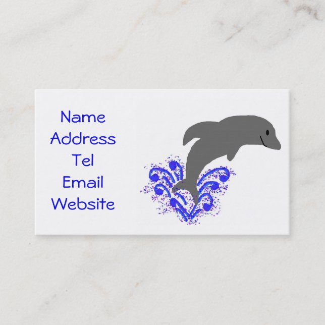 Dancing dolphin business cards (Front)