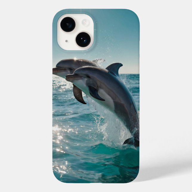 Dancing Dolphins Case-Mate iPhone Case (Back)