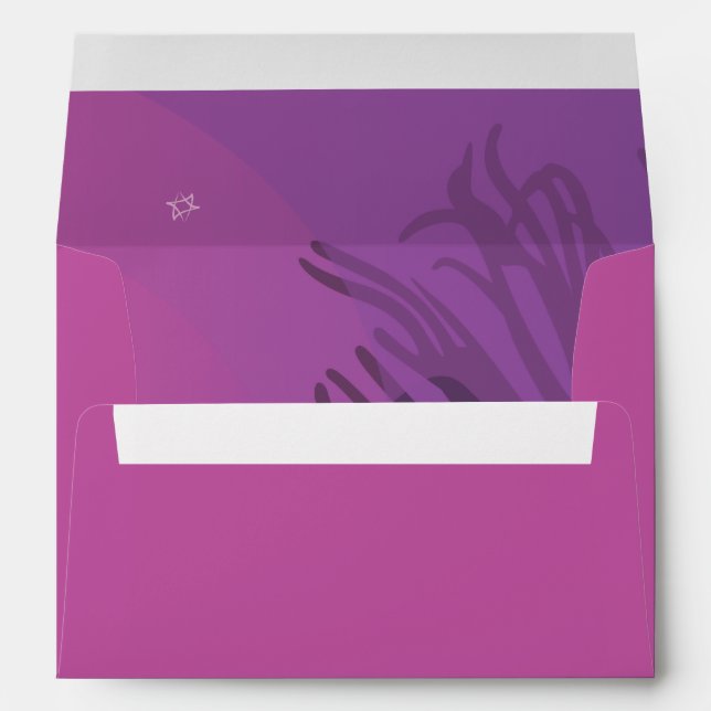 DANCING DOLPHINS Customisable Envelope Neon (Back (Bottom))