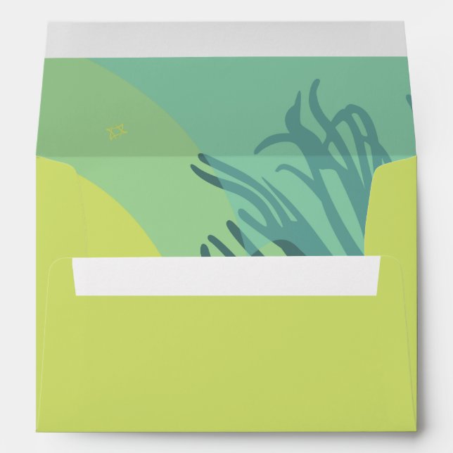 DANCING DOLPHINS Customisable Envelope Neon (Back (Bottom))