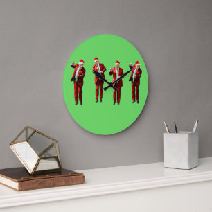 Dancing Donald Trump Christmas MAGA Large Clock
