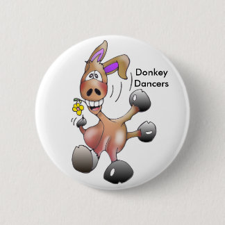 dancing, DonkeyDancers 6 Cm Round Badge