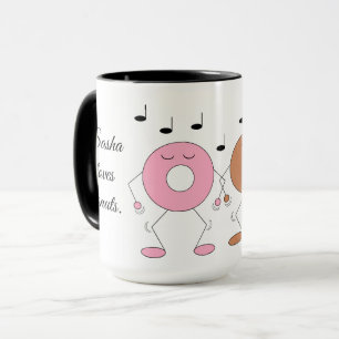 Dancing Donuts White Mug