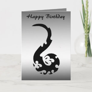 Dancing Dragon Birthday Card