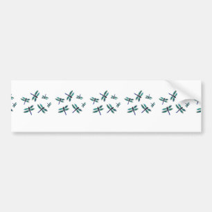 Dancing Dragonfly Art Bumper Sticker