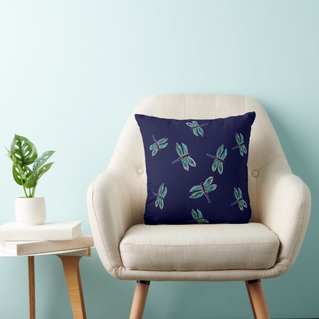 Dancing Dragonfly Art Cushion (Chair)