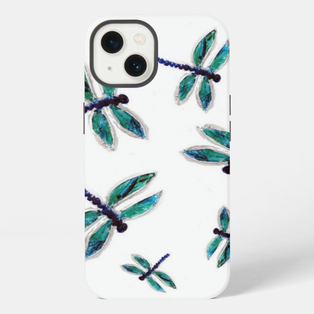Dancing Dragonfly Art iPhone Case (Back)