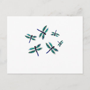 Dancing Dragonfly Art Postcard