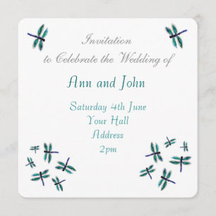 Dancing Dragonfly Wedding Invitation
