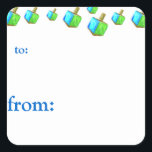 Dancing Dreidels Hanukkah Gift Tags<br><div class="desc">These tags are the perfect way to let everyone know which Hanukkah gift belongs to them!</div>