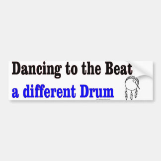 dancing drum bumper bumper sticker
