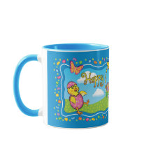 Dancing Easter Basket Ceramic Mug