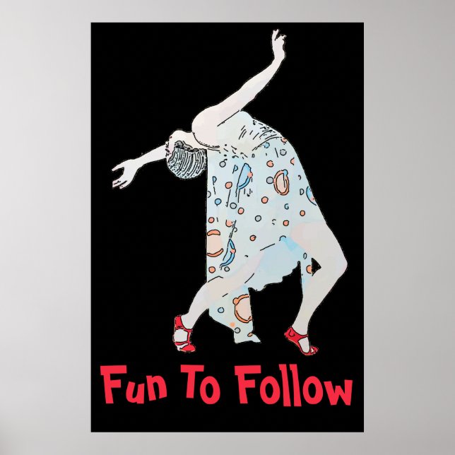 Dancing , edit text, follow me, Poster (Front)