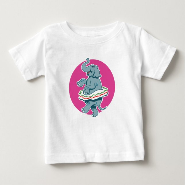 Dancing Elephant Baby T-Shirt (Front)