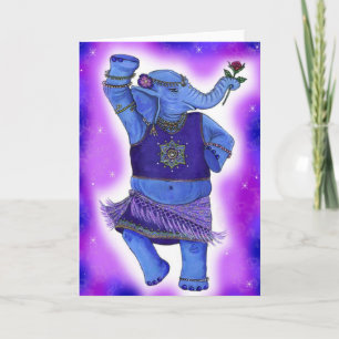 Dancing Elephant Greeting Card