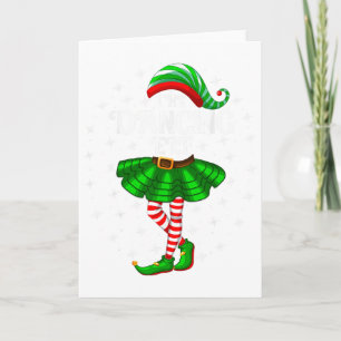 Dancing Elf Christmas Family Matching Women Girls  Card