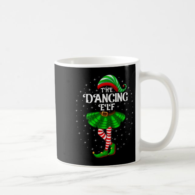 Dancing Elf Christmas Family Matching Women Girls  Coffee Mug (Right)