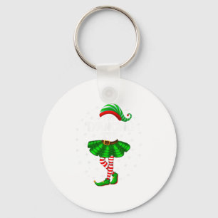 Dancing Elf Christmas Family Matching Women Girls Key Ring