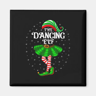 Dancing Elf Christmas Family Matching Women Girls Magnet